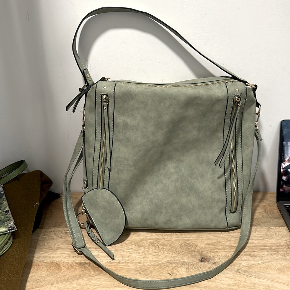 Suede Crossbody tote